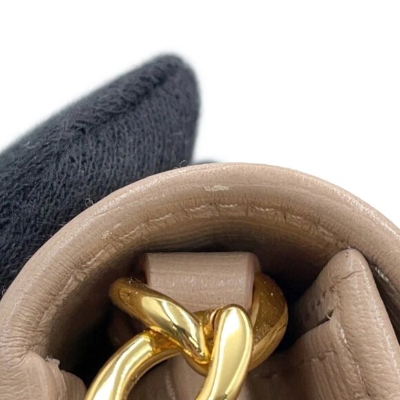 PRADA Vitello Move Chain Wallet Leather Beige 1BP290 - Picture 14 of 15